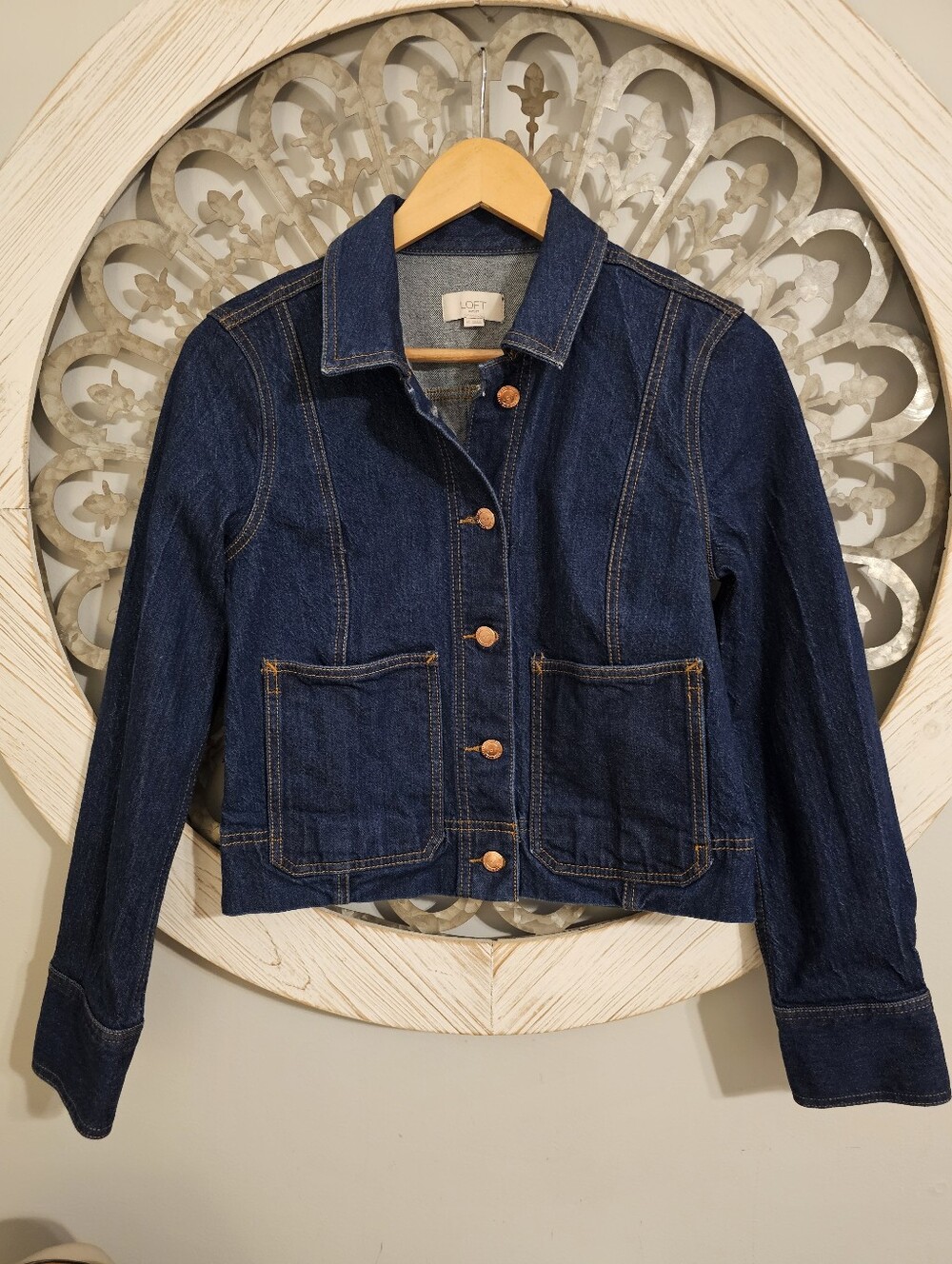 LOFT Women's Dark Blue Denim Jacket
